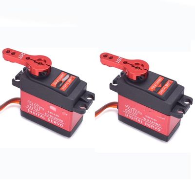 FTYUERT Drone toy accessories for TD8120MG 20kg / for TD8325MG 25kg High Torque Coreless Motor Servo Waterproof Digital 180 Degree Servo Use with Remote Control(2x20KG 2X 25T Arm)