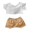20cm Plush Doll Clothes Plushie Clothes T-Shirt + Shorts Pant 7.8 inches Doll Clothing (White) view 1