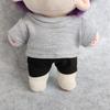 20cm Plush Doll Clothes Plushie Clothes T-Shirt + Shorts Pant 7.8 inches Doll Clothing (Gray) view 4