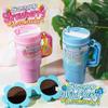 Lemonade Tumbler Bundle, 2-Pack Scented Slimes - Blue Raspberry & Pink Strawberry, Kids Slime Party Favors (8-12), Kit view 2