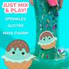 Original Squishmallows Glitter Slime, Mini Maya The Ice Cream Charm, Chocolate Scented, 3 Fun Add-Ins, Pre-Made Slime for Kids, Great 6 Year Old Toys view 4