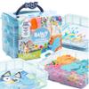 Bluey Stackable Sensory Case - Reusable Bin With Stickers, Play Sand Bags, Coloring Activities, Toys for Toddlers 1-3, Sensory Toys, Medium view 1