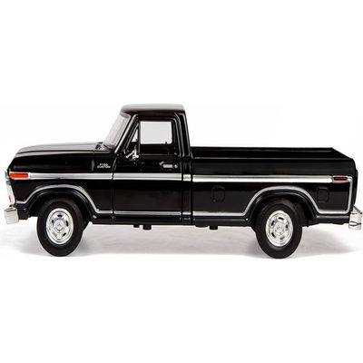 1979 F-150 Custom Pickup Truck Black Timeless Legends Series 1/24 Diecast Model Car by Motormax 79346AC-BK