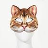 Aiffort 1Pcs Halloween Realistic Cat Masks Animal Cat Mask for Halloween Christmas Easter Novelty Costume Party Accessory (Yellow Cat Mask) view 2