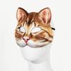 Aiffort 1Pcs Halloween Realistic Cat Masks Animal Cat Mask for Halloween Christmas Easter Novelty Costume Party Accessory (Yellow Cat Mask) view 3