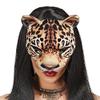 Aiffort 1Pcs Halloween Leopard Mask Animal Cheetah Mask Masquerade Cat Mask for Halloween Christmas Birthday Carnival Festival Holiday Bar Cosplay Party Supplies Dress Up Costume Accessories(Yellow) view 2