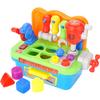 Toddler Tool Bench Toys for 1 Year Old Boy, Kids Tool Bench Toys for Toddlers 1-3, Multifunctional Early Learning Tool Toy Baby Workbench Toy with Light & Sound, Baby Tool Set with Shape Sorter view 1