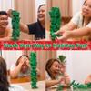 Funwares Christmas Tree Stack-Up, Wooden Blocks Stacking Game, Tumbling Tower, Family & Party Fun, Kids and Adults, Holiday Decoration, Ages 6+ view 3
