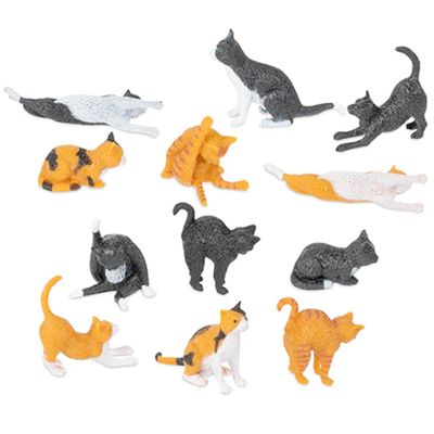 Accoutrements Archie McPhee Itty Bitty Cats - Tiny Attitude, Huge Personality! The for Cat Lovers and Crazy Cat Ladies - 12 Adorable Miniatures! Get Ready to Be Ignored by The Smallest Cats Ever