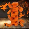 Funwares Stack 'O Lantern Pumpkin Stack-Up Wooden Blocks Stacking Game, Tumbling Tower, Family & Party Fun, Kids and Adults, Holiday Decoration, Ages 6+ view 2