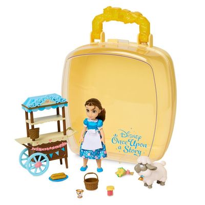 Disney Store Official Princess Belle Beauty and The Beast 5 Inch Doll Playset, Girl Toys, 4 Year Old Girl Birthday Gifts