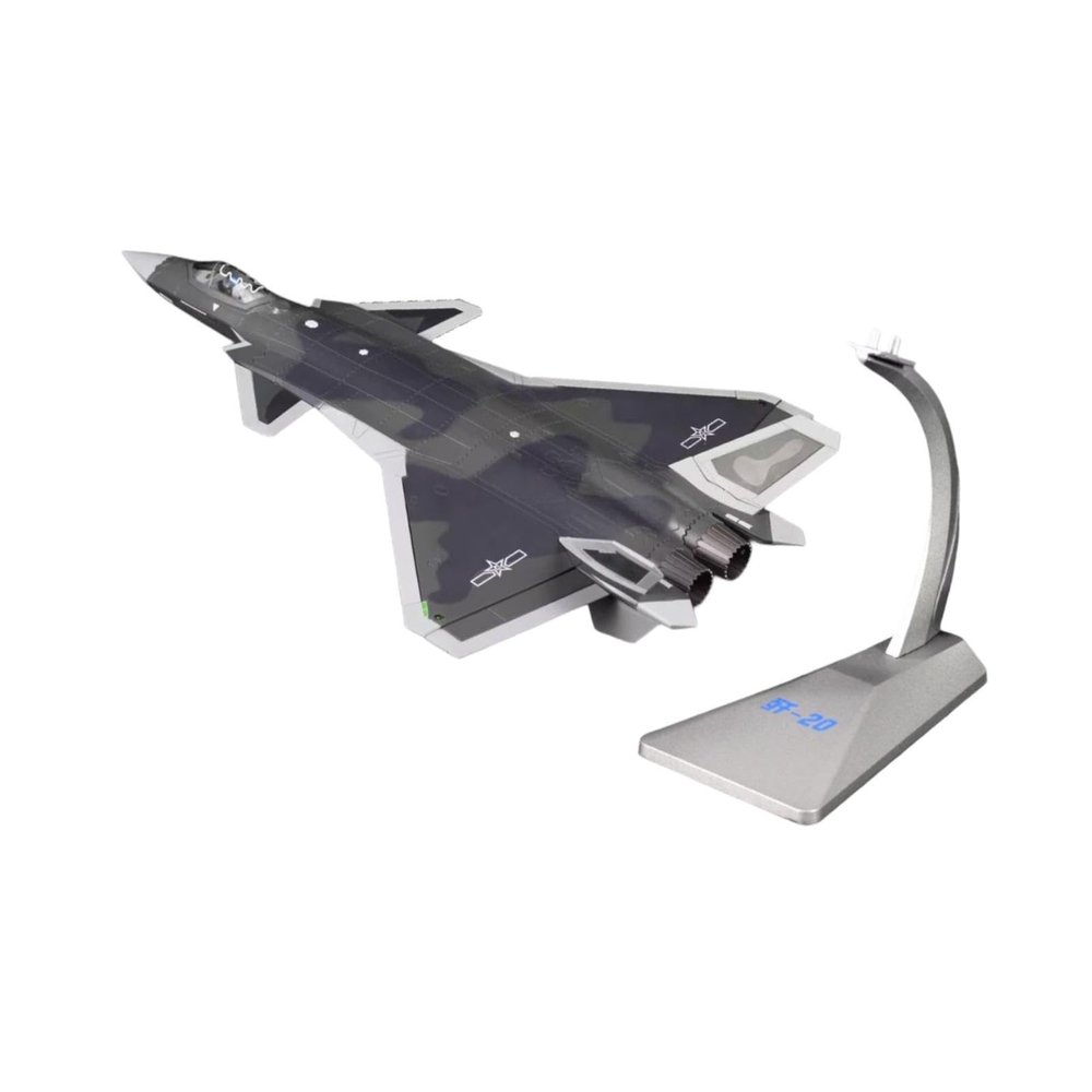DYNWAVE J20 Airplane Model Aircraft Model Diecast Fighter Plane Collectables Ornaments Air Plane Toy Metal Fighter Jet Model for Home, 1 72