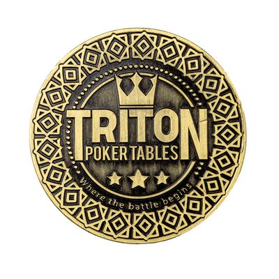 Triton Premium Dealer Button - Zinc Alloy Dealer Button for Poker Games with 2" Round, 0.2" Thick, Luxurious Vegas Style Casino Experience at Home
