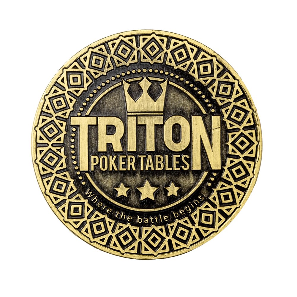 Triton Premium Dealer Button - Zinc Alloy Dealer Button for Poker Games with 2" Round, 0.2" Thick, Luxurious Vegas Style Casino Experience at Home
