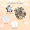 A Little Boo Is On The Way Cake Topper, Ghost Baby Shower Cake Decor, Black Glitter Baby Boo A little Boo is Due Cake Topper for Boy Girl, Ghost First Birthday Party Decoration view 4