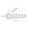 MECCANIXITY 3 Pcs Aluminum Servo Horn Long 25T Steering Arm 37mm Length Silver Suitable for DIY RC Car/Boat/AirplanesBoat Model Accessories view 2