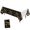 Tudniky Happy New Year Plastic Table Cloth for Parties, 2026 Disposable Table Cover, Plastic Party Table Clothes Decorations Supplies.(108L X 54W) view 1