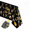 Tudniky Happy New Year Plastic Table Cloth for Parties, 2026 Disposable Table Cover, Plastic Party Table Clothes Decorations Supplies.(108L X 54W) view 2
