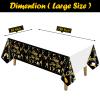 Tudniky Happy New Year Plastic Table Cloth for Parties, 2026 Disposable Table Cover, Plastic Party Table Clothes Decorations Supplies.(108L X 54W) view 3