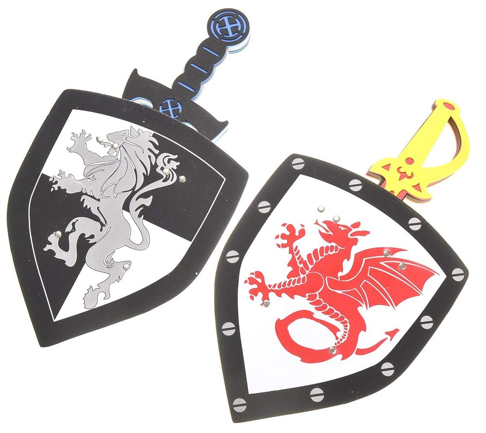 A and E Imports - Pretend Play Foam Shield and Sword Knight Playset for Kids