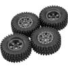 2et 1.0" SCX24 Beadlock Wheels 7mm Hex Wheel Rims & Rubber Crawler Tires Set view 4