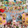 Animal Cross-ing Themed Birthday Party Supplies,Animal Game Balloons Decorations for New Horizons Party Happy Birthday Balloons, Cupcake Toppers, Cake Toppers view 4