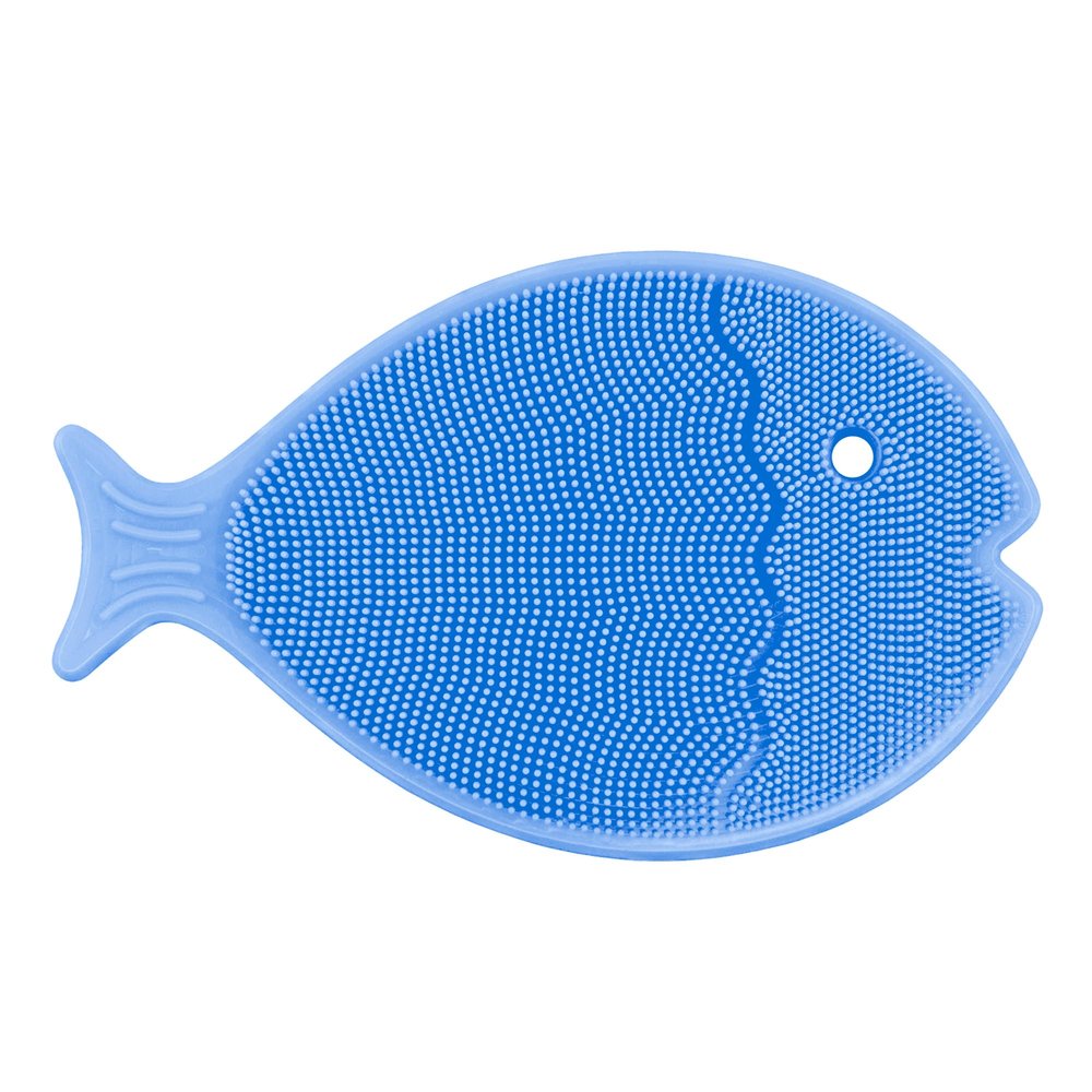 Innobaby Bathin Smart Silicone Cradle Cap Brush for Baby, Essential for Dry Skin & Eczema, Gentle Scrubber & Exfoliator with Suction Handle, Quick Dry Food Grade Silicone, Periwinkle