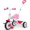Liberry 2 in 1 Toddler Tricycle Age 2 3 4 Years Old, Kids Trike with Adjustable Push Handle, Bell & Basket, 3 Wheel Bike Riding Toy Birthday Gift for Girls Boys, Pink view 1