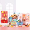 164Pcs Mini Shopping Cart Basket Miniature Food Drink Toy Supermarket Metal Handcart Trolley DollHouse Store Grocery Accessories Kitchen Play Game Party Model Shelves Cash Register Refrigerator Fridge view 2