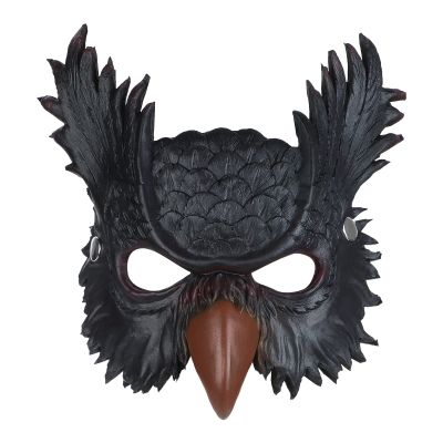 XGOPTS Owl Half Face Mask Halloween Animal Bird Face Mask EVA Cosplay Costume Party Owl Head Mask Novelty Head Mask Props