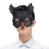 XGOPTS Owl Half Face Mask Halloween Animal Bird Face Mask EVA Cosplay Costume Party Owl Head Mask Novelty Head Mask Props view 2