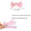 24 Pcs Baby Hair Clips Fully Lined Baby Bows Clips Mini Hair Barrettes for Baby Girls Infant Fine Hair view 2