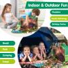 COCO&Friends Dinosaur Toys for Kids 3-5 - Portable Dinosaur Backpack Play Set with Foldable 3D Mat, Pretend Play Toy for 4 Year Old Boy Birthday Gift - Travel Outdoor Beach Toys for Kids Ages 4-8 view 3