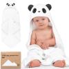 KeaBabies Hooded Baby Towel for Newborn - Viscose Derived from Bamboo Large Baby Bath Towels with Hood for Boys, Girls, Toddler, Extra Absorbent & Soft Newborn Bath Essentials (Panda, Regular) view 1