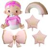 SAMOKA Baby Girl Balloon,5 PCS 19-37 Inch Baby Balloon,Baby Shower Balloons view 1