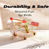 Mini Shopping Cart Supermarket Cart,Shopping Cart Toy Handcart Trolley Toy Dolls Shopping Store Dollhouse Grocery Trolley Model Dollar Bills Small Shelves view 4