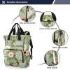 Jihqo Diaper Bag Backpack Spring Birds Floral Travel Diaper Bags for Women, 10L Functional Baby Changing Bag with Insulted Pockets, Stroller Straps view 2