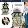 Jihqo Diaper Bag Backpack Spring Birds Floral Travel Diaper Bags for Women, 10L Functional Baby Changing Bag with Insulted Pockets, Stroller Straps view 4