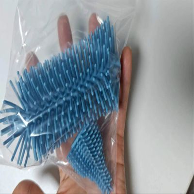 2 Pack Silicone Bristles for Baby Bottle Cleaner Replacement Heads of Bottle Brush and Nipple Brush, Compatible with Electric Bottle Brush, Travel Bottle Brushes and Water Bottle Cleaner Brush (Blue)
