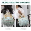 Lmbabter Baby Diaper Bag Backpack Waterproof Multi-Function Convertible Small Smart Diaper Tote Bag Daypack for Mom (Grey) view 2