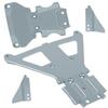 RCMYou RC Aluminum Front Rear Bulkhead Upgrades Part for 1/10 Slash LCG 4X4 Ultimate,Rally Brushless,Alloy Front Bulkhead Rear Bulkhead Hop Ups,Titanium view 1