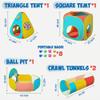 5Pcs Kids Play Tent and Play Tunnel,Ball Pit for Toddler Baby,Foldable Pop Up Tents with Carry Bag,Indoor Outdoor Playhouse with Crawling Toys,Boys and Girls Best Birthday Gifts view 2