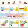 5Pcs Kids Play Tent and Play Tunnel,Ball Pit for Toddler Baby,Foldable Pop Up Tents with Carry Bag,Indoor Outdoor Playhouse with Crawling Toys,Boys and Girls Best Birthday Gifts view 3