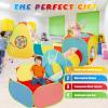 5Pcs Kids Play Tent and Play Tunnel,Ball Pit for Toddler Baby,Foldable Pop Up Tents with Carry Bag,Indoor Outdoor Playhouse with Crawling Toys,Boys and Girls Best Birthday Gifts view 4