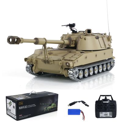 TOUCAN RC HOBBY Tongde 1/16 Scale M109A2 RC Military Tank Self-propelled Howitzer Metal Wheels