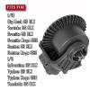 RCMYou RC Front & Rear Diff & Diff Cover Case Upgrades Part for 1/10 Big Rock Vorteks Granite Senton 3S BLX 1/8 Infraction Typhon Vendetta 3S BLX,Differential & Diff Cover Case,Black view 2