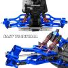 RCMYou RC Steering Block Knuckle Arm Upgrades Part for 1/10 T-Maxx/E-Maxx,Aluminum Steering Block Knuckle Arm w/Rubber Shielded Bearing Hops up,#5334,Navy Blue view 3