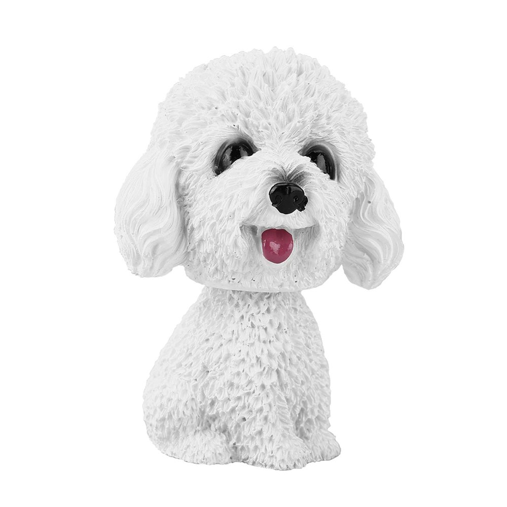 Akozon Shaking Dog Decor Bobble Ornaments Car Interior Dashboard Ornament (White) Home and Family Appliance and Decor
