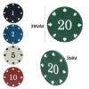 100PCS Poker Chip Set with Portable Storage Bag Professional Grade Casino Style 5 Colours for Texas Holdem Blackjack Poker Night Party (Small Denomination) view 2