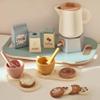 EERKEOD Tea Party Set for Kids Wooden Tea Sets for Toddler Girl Toys Pretend Play for Little Girls Kitchen Play Food Accessories Sets Wooden Educational Toys Gifts with Silicone view 1